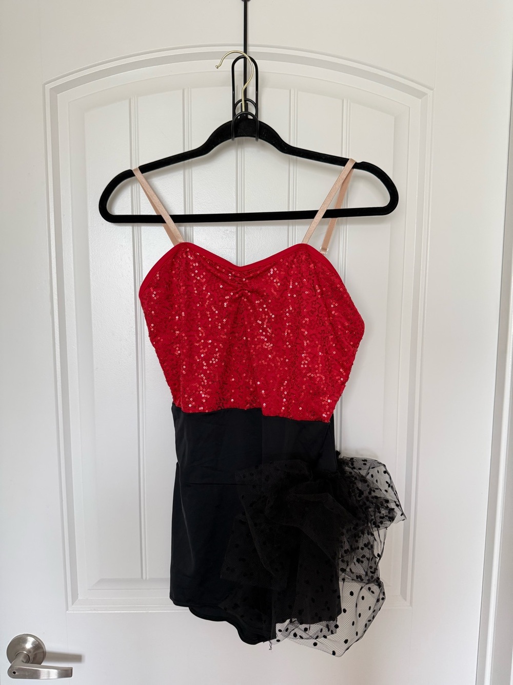 Weissman Girls Red Black  Medium Dance  Costume